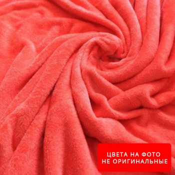Ткань Трикотаж Вельсофт красный